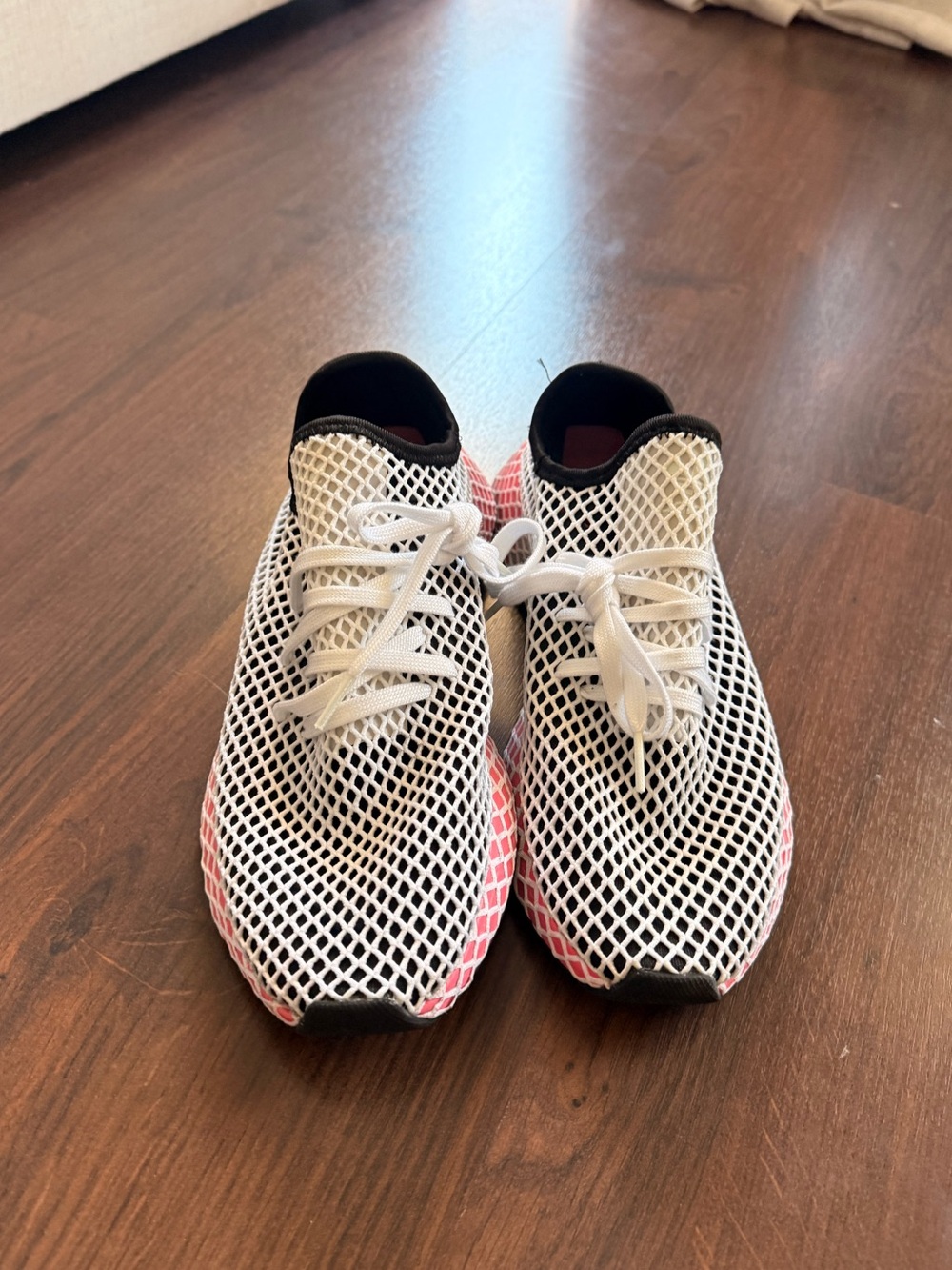 Adidas deerupt black pink rose sneakers